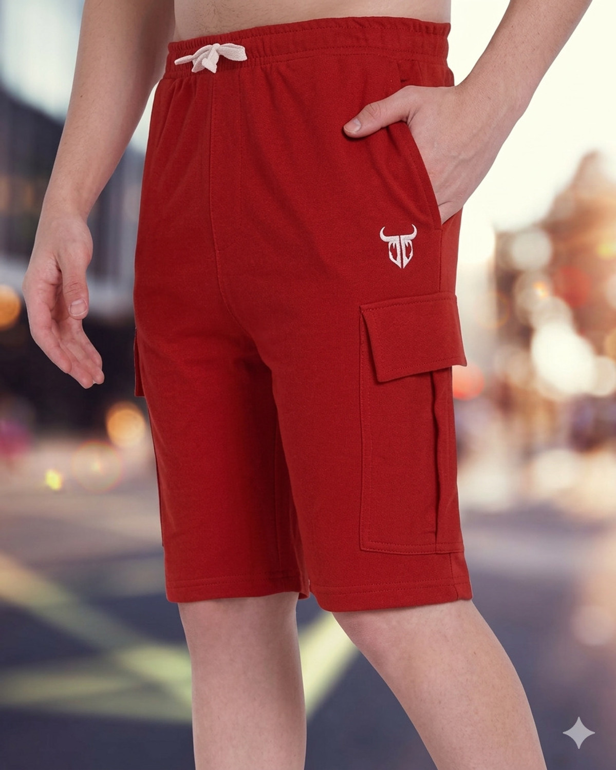 Image of Go Devil Solid Men Red Boxer Shorts