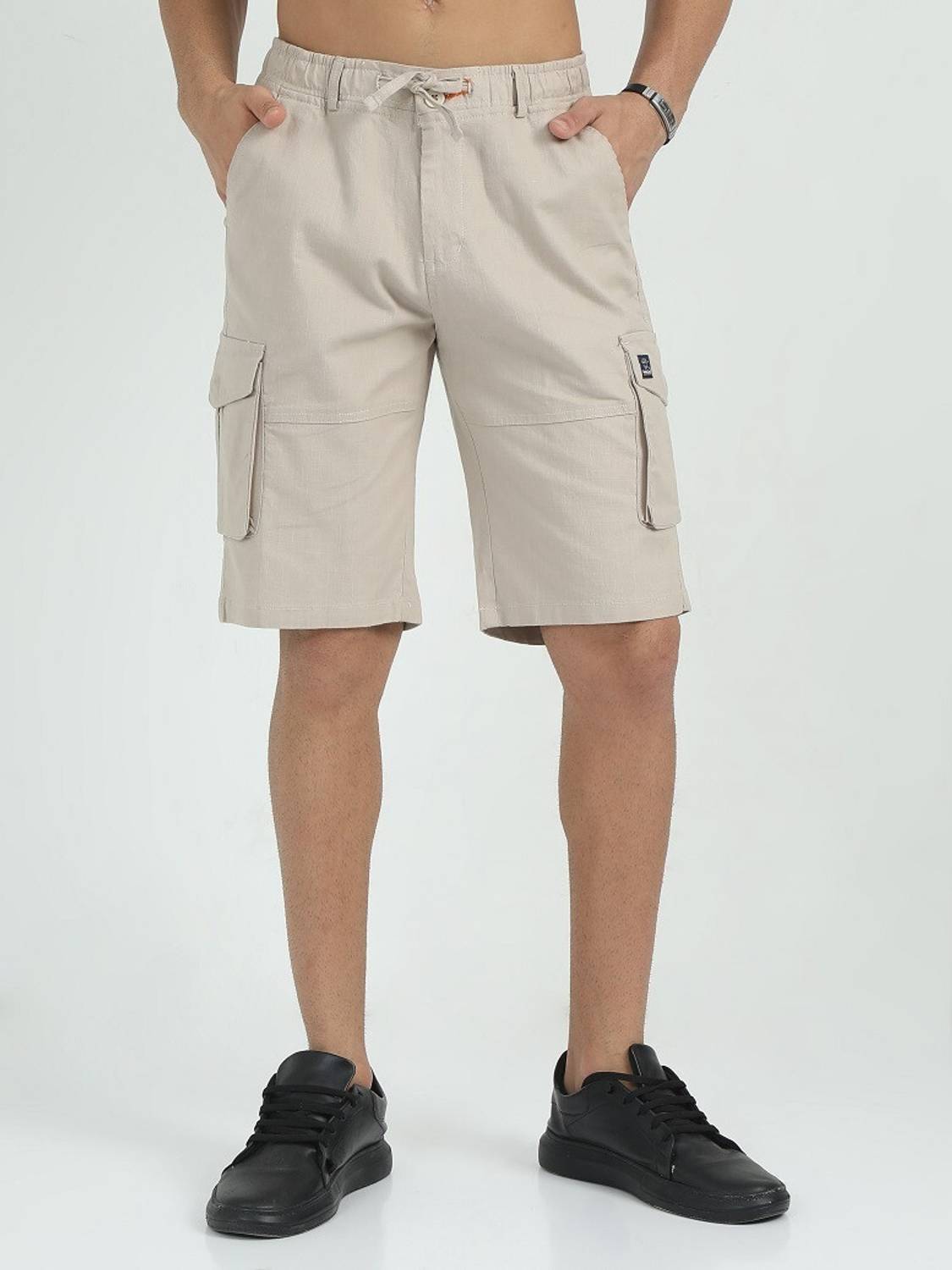 Bellaciao Clothings Co Solid Men Grey Cargo Shorts