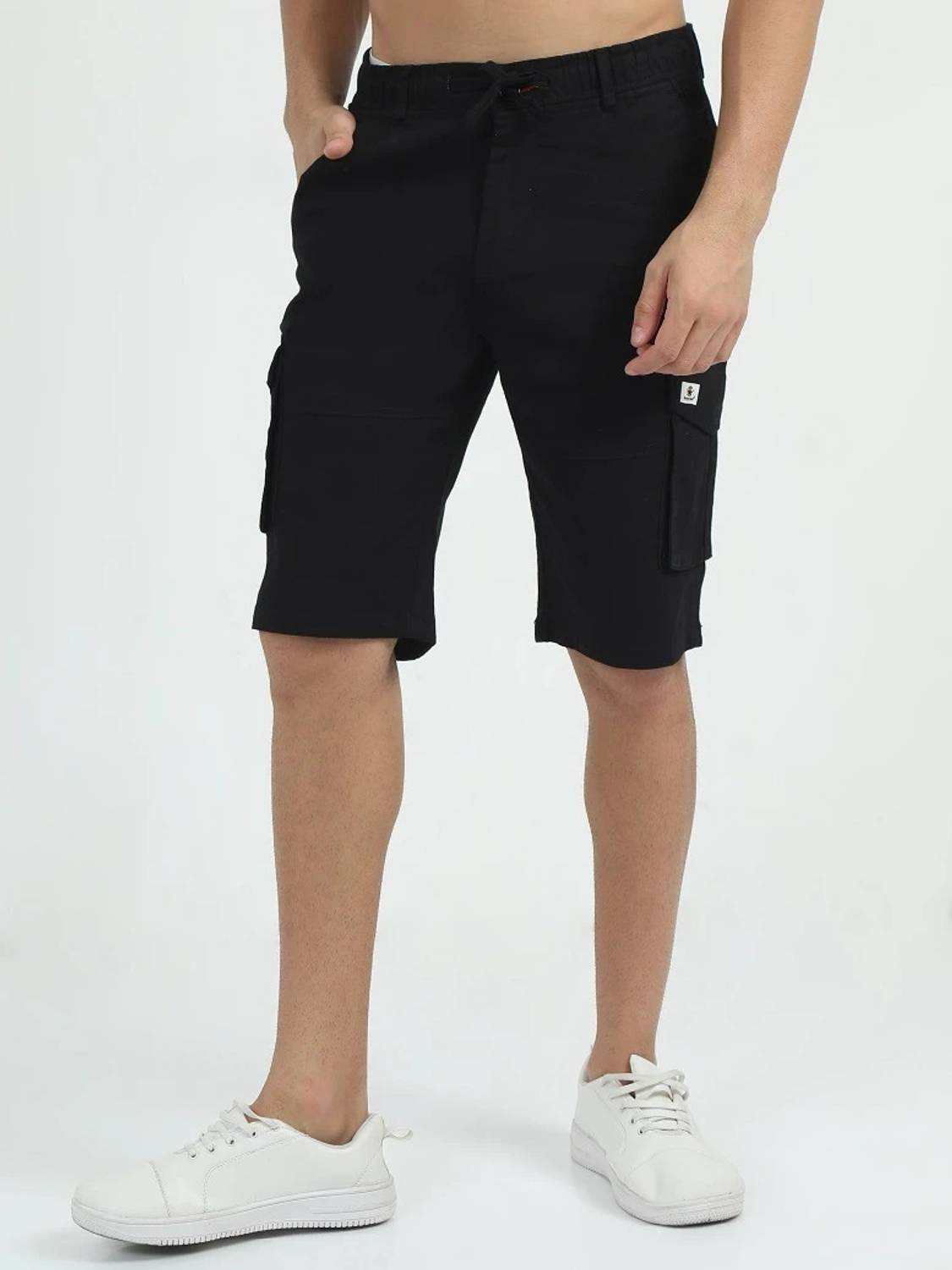 Bellaciao Clothings Co Solid Men Black Cargo Shorts