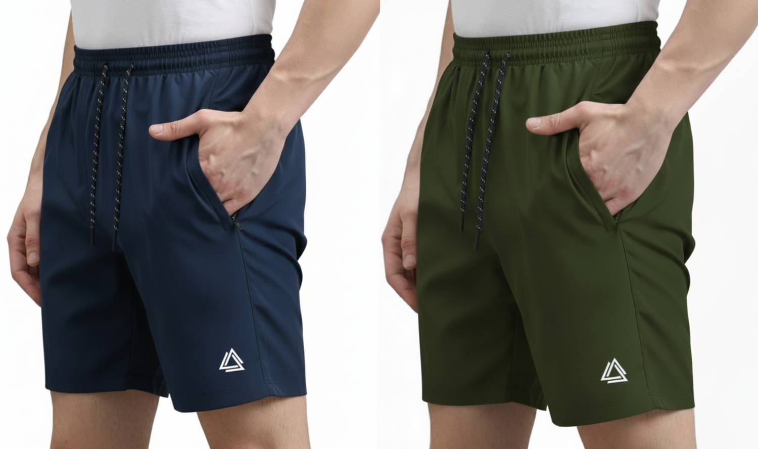 ARSX Solid Men Black, Khaki Regular Shorts