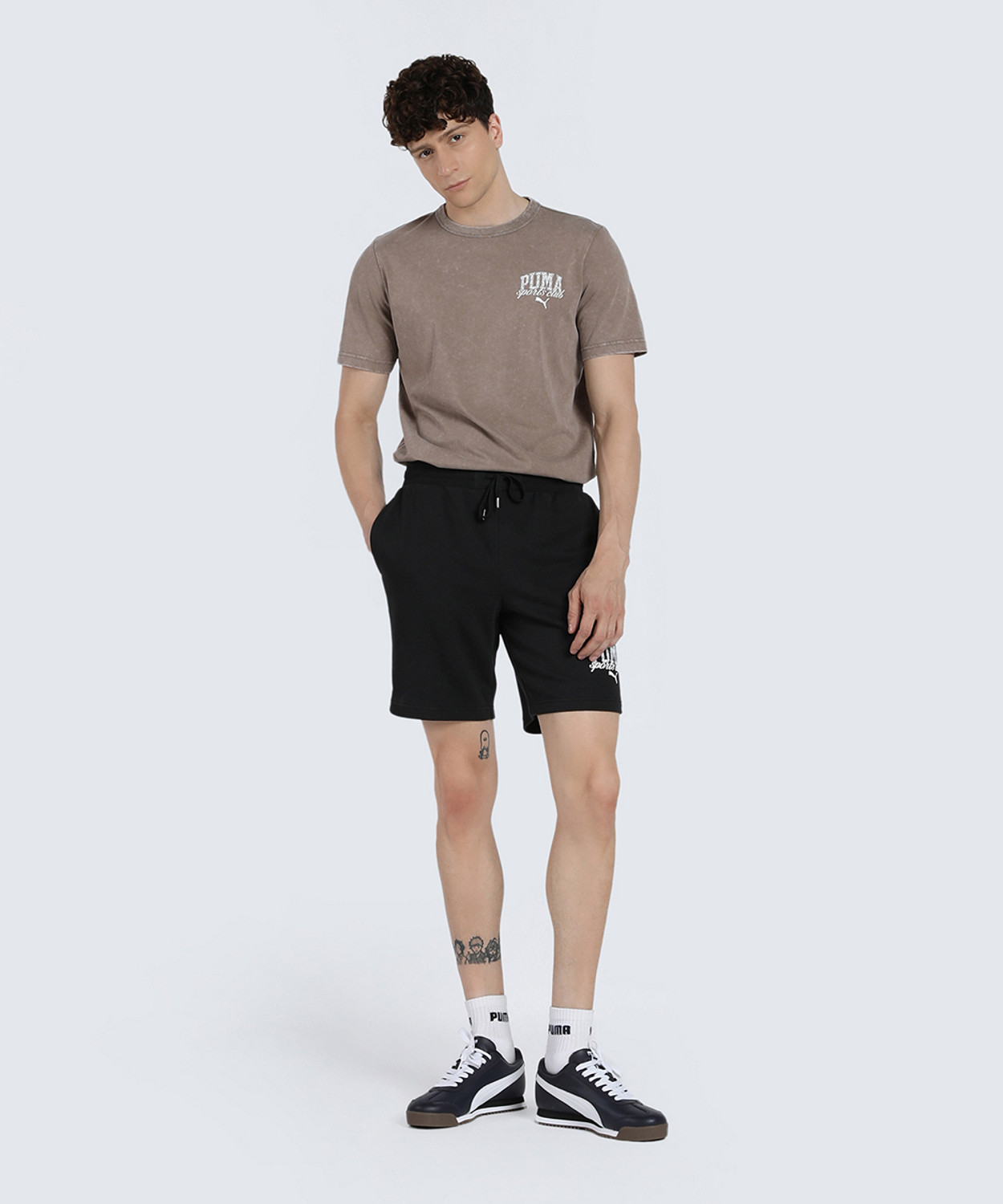 Image of PUMA Printed Men Black Sports Shorts