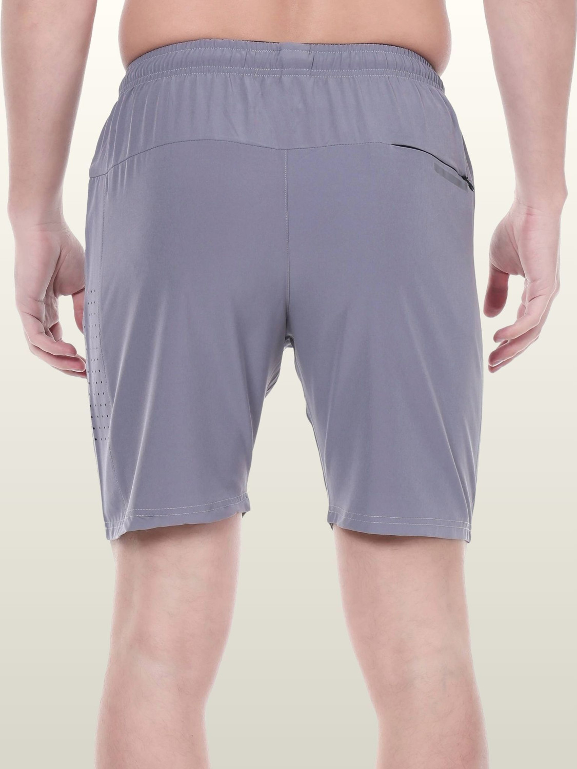 Image of Renessa Solid Men Grey Gym Shorts