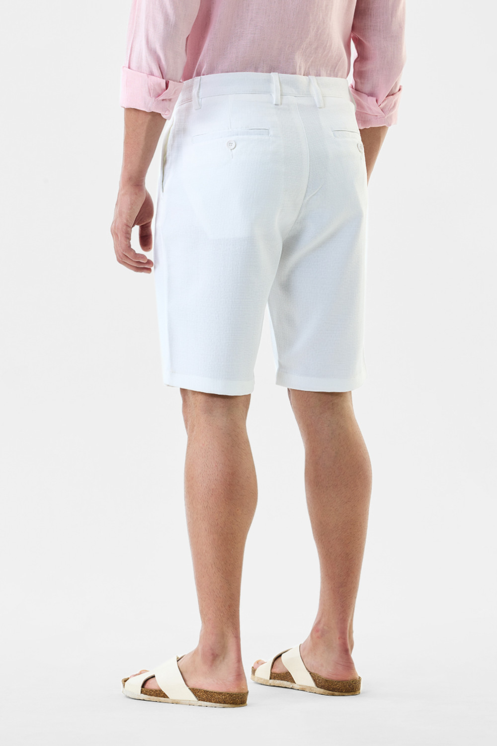 Image of Snitch Solid Men White Casual Shorts