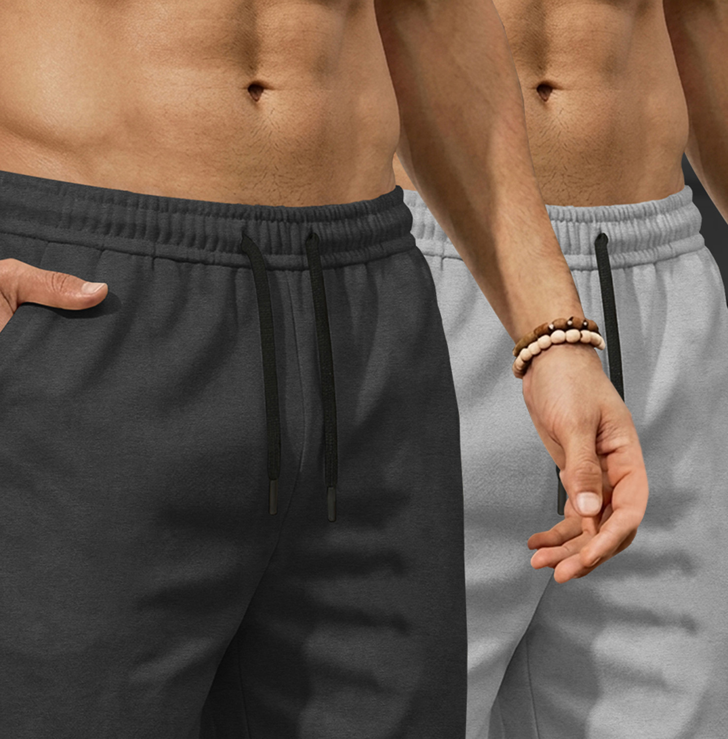Image of TRIPR Solid Men Black, Grey Regular Shorts