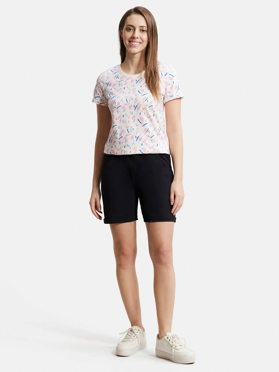 Image of JOCKEY Solid Women Pink Regular Shorts