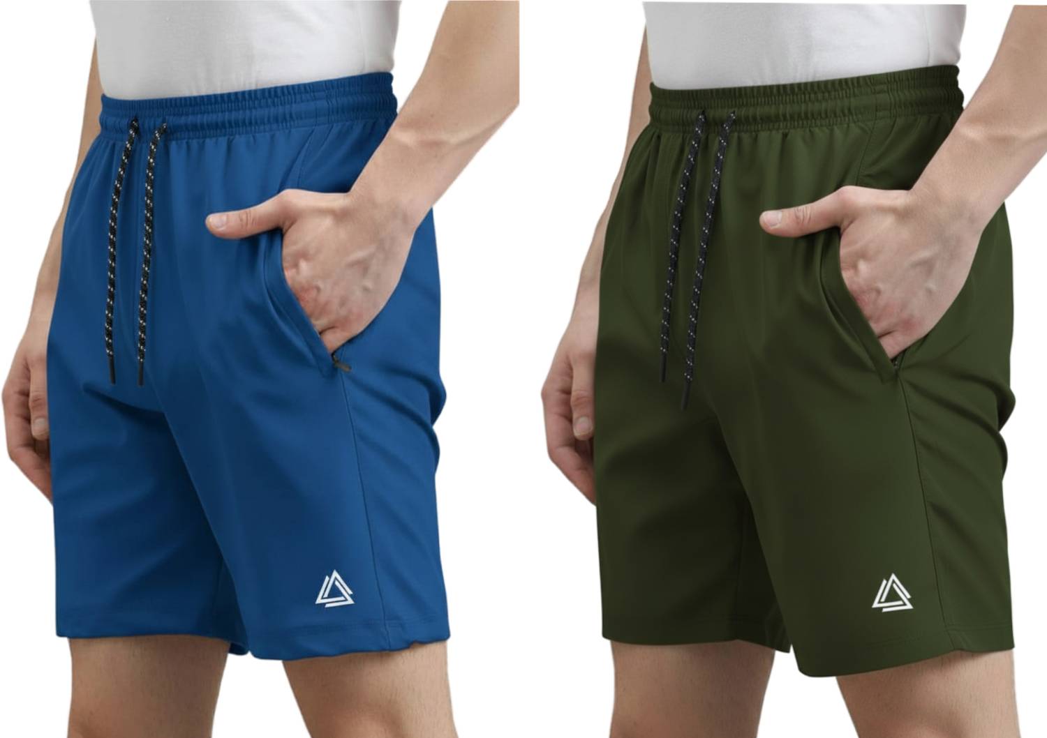 ARSX Solid Men Multicolor Regular Shorts