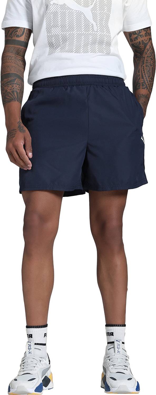 PUMA Solid Men Blue Casual Shorts