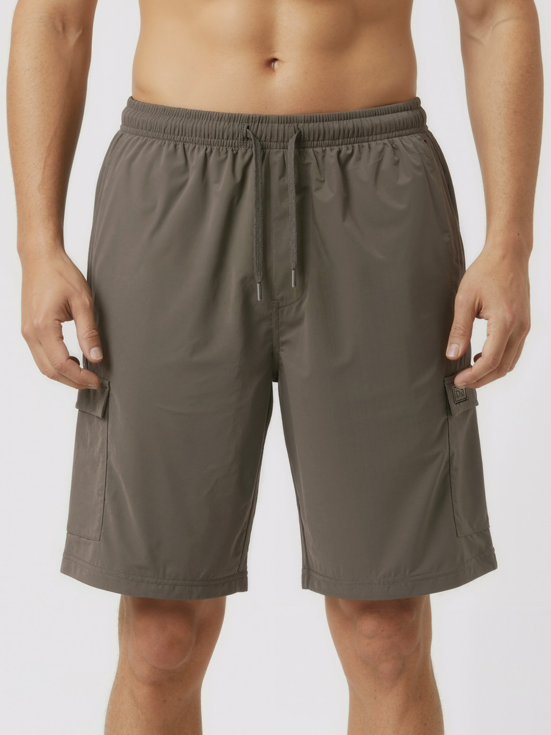 Image of Damensch Solid Men Brown Cargo Shorts