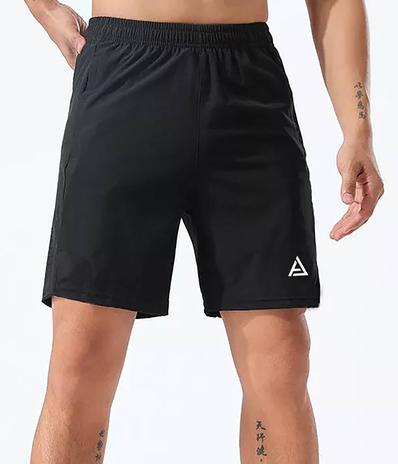 AVOLT Solid, Printed Men Black Regular Shorts