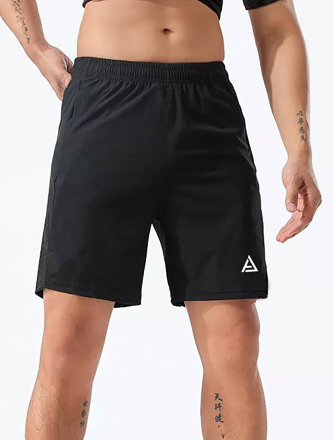 AVOLT Solid, Printed Men Black Regular Shorts