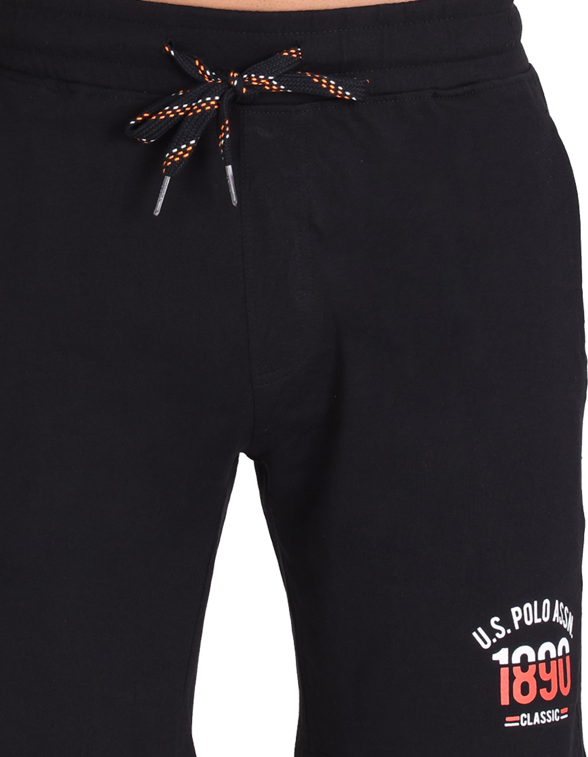 Image of U.S. POLO ASSN. Solid Men Black Basic Shorts
