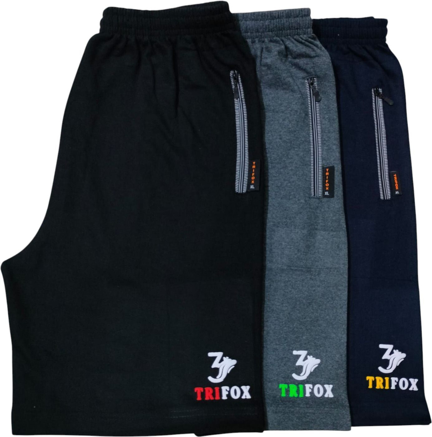 Image of TRIFOX Solid Men Multicolor Casual Shorts