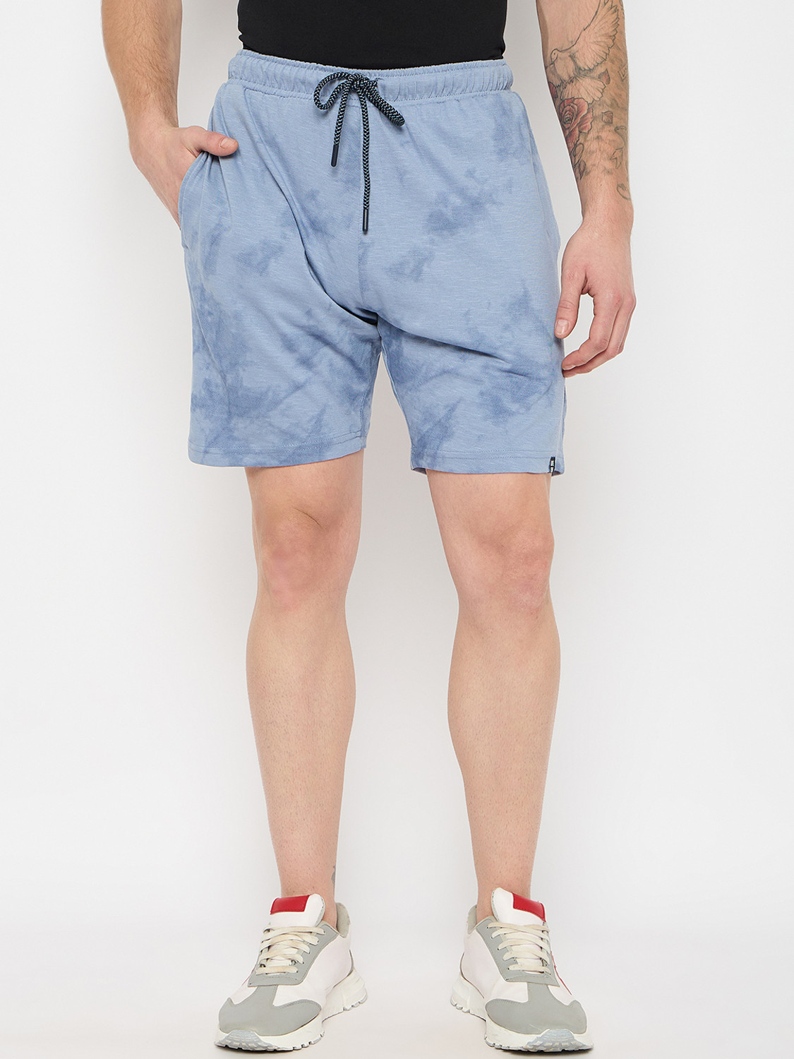 Image of DUKE Solid Men Blue Regular Shorts