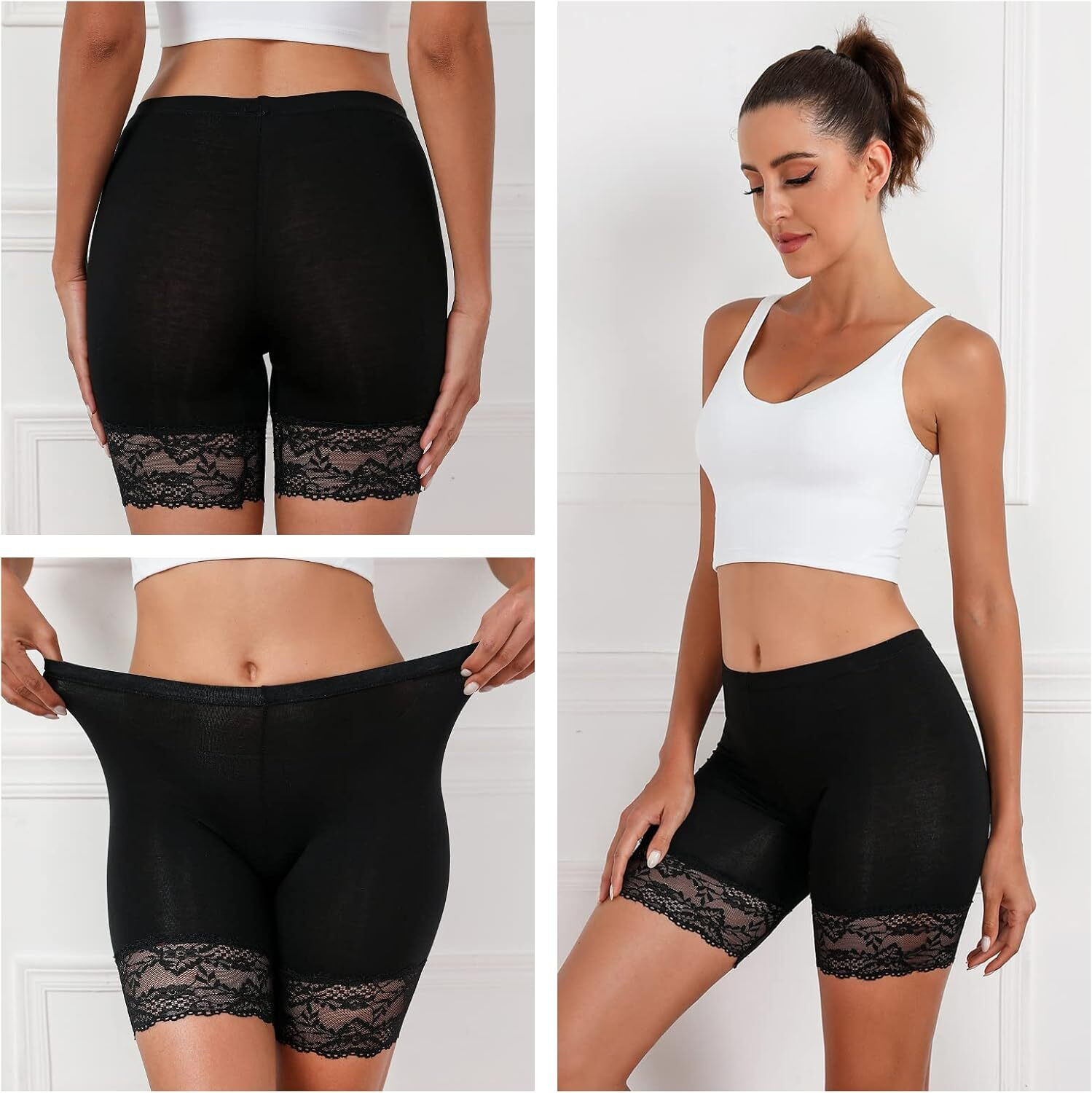 Image of MORDLANKA Solid Women White, Black Regular Shorts