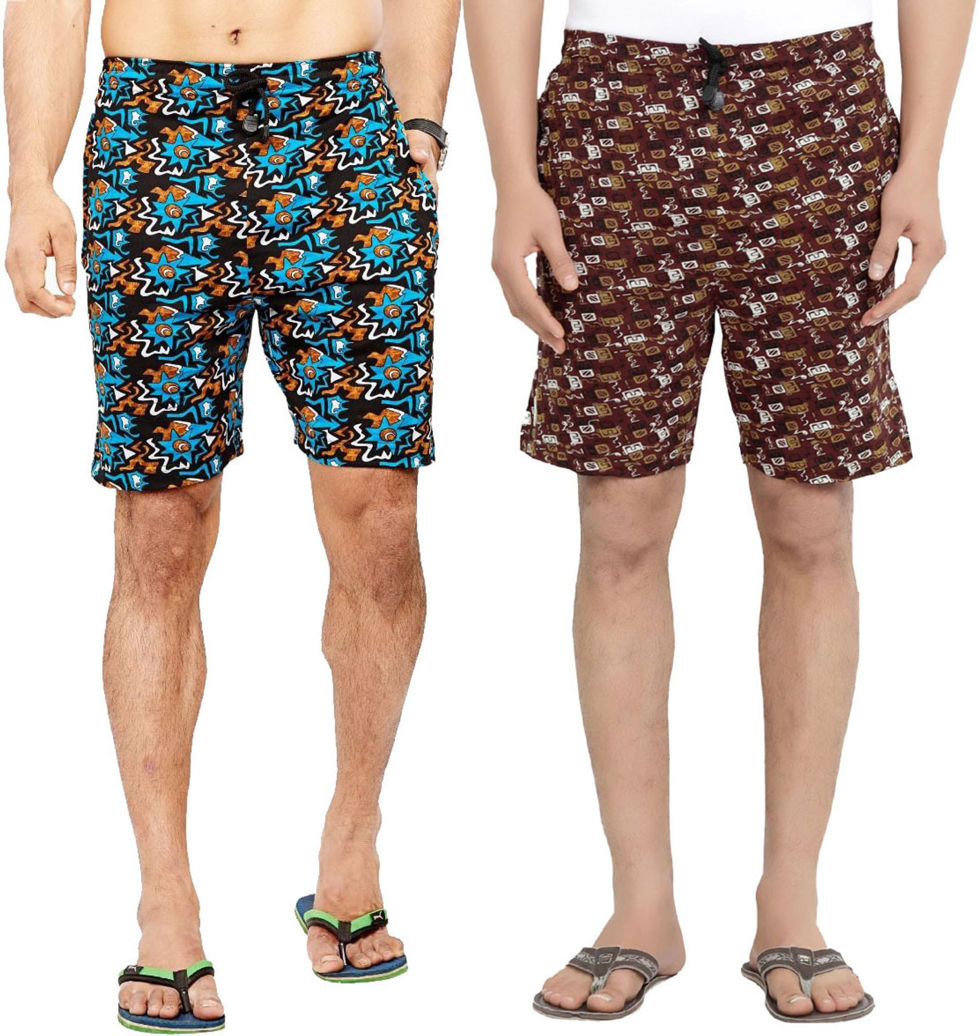 Bumchums Printed Men Multicolor Bermuda Shorts
