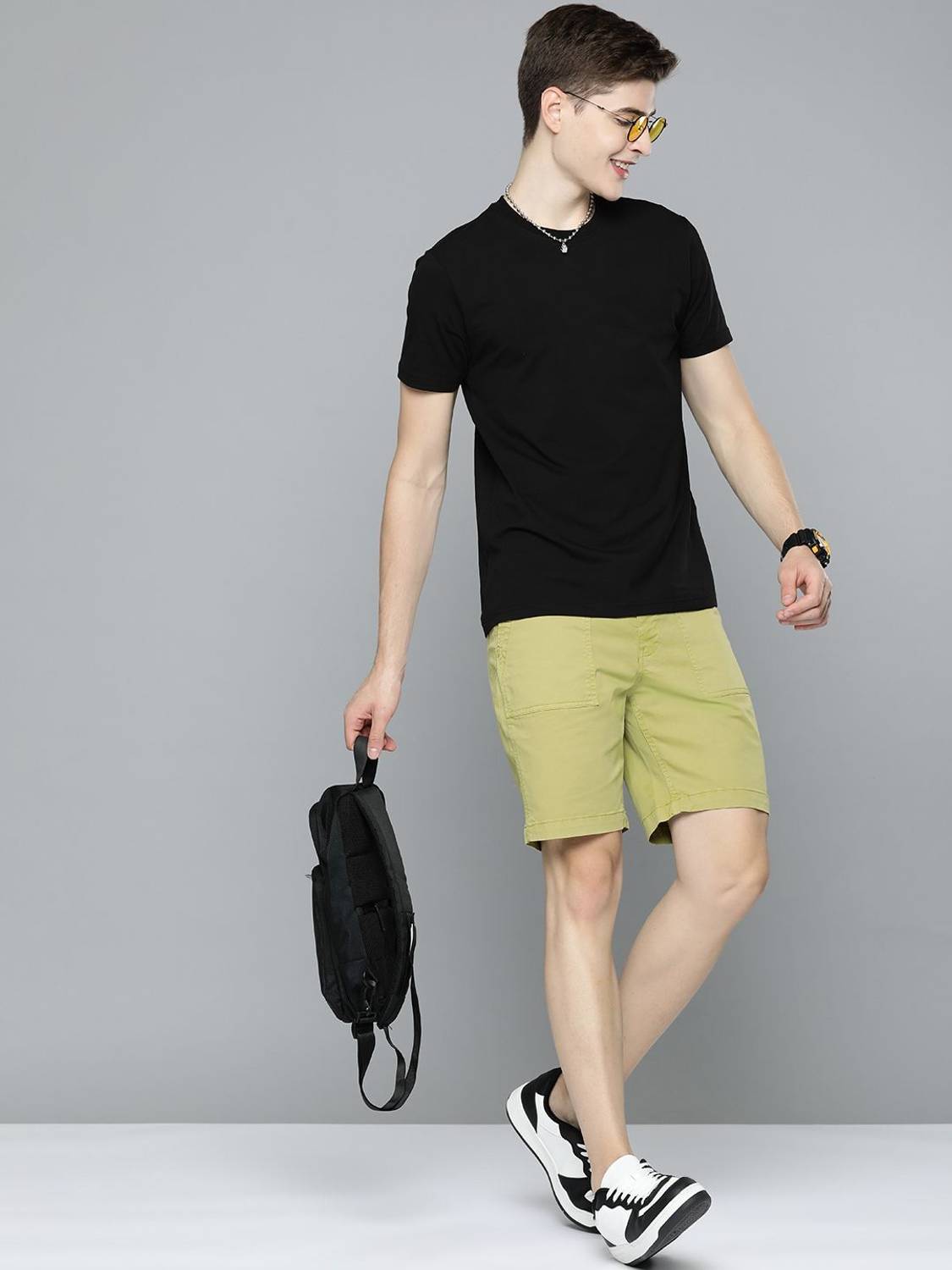 AEROPOSTALE Solid Men Green Regular Shorts