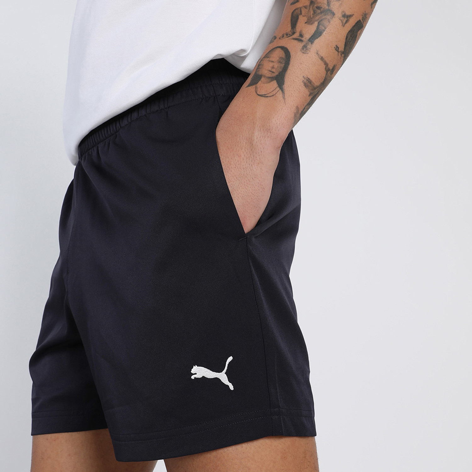 Image of PUMA Solid Men Blue Casual Shorts