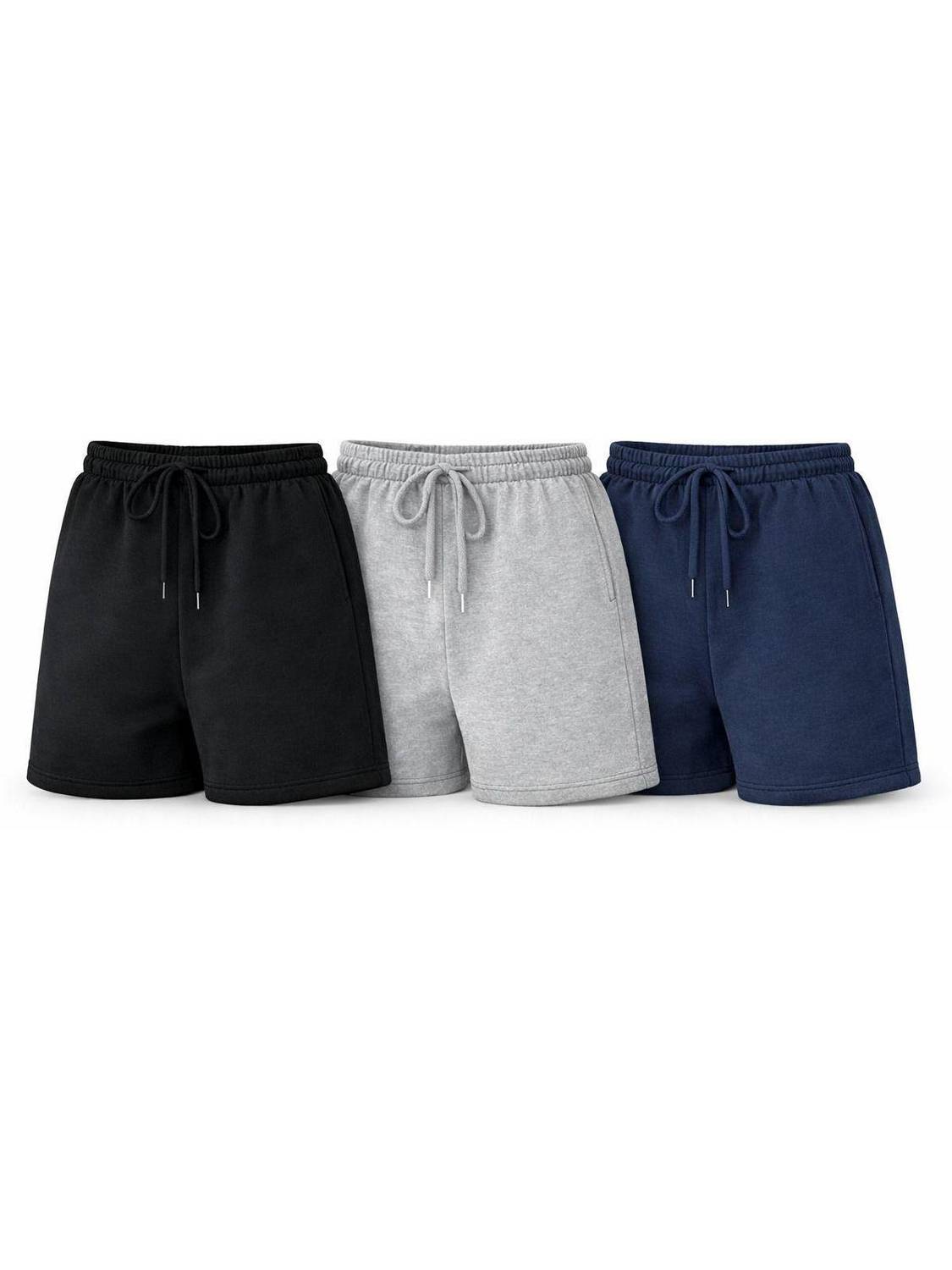 APNEX Solid Women Black, Grey, Blue Night Shorts