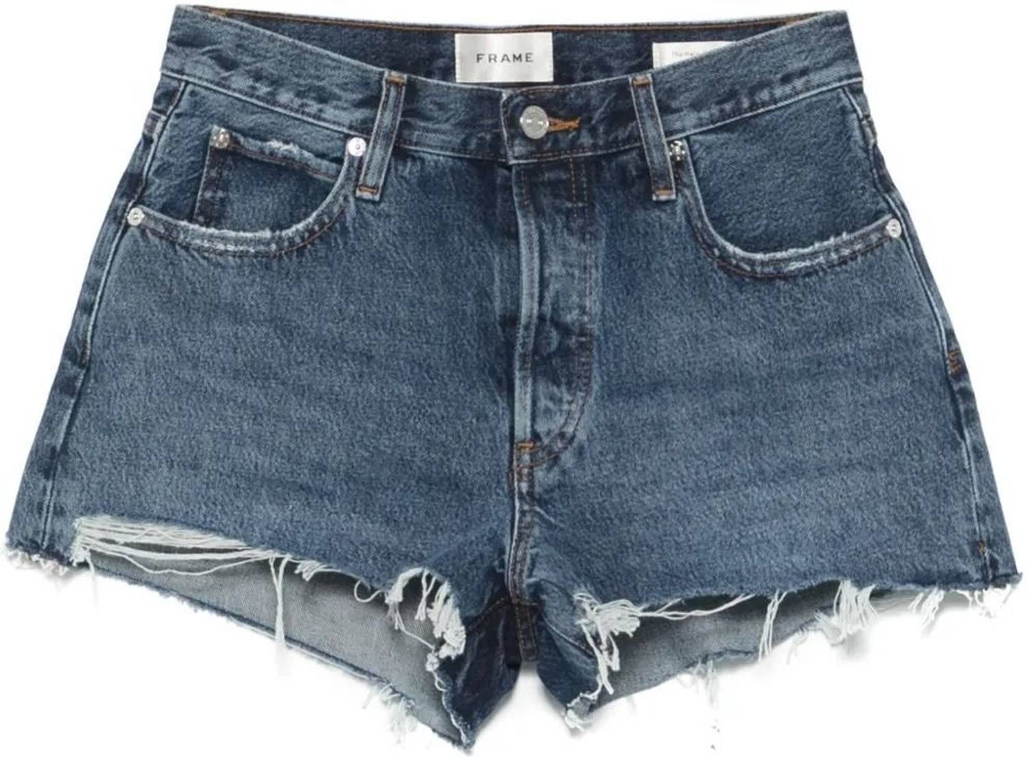 CCT Women's Distressed Blue Denim Shorts