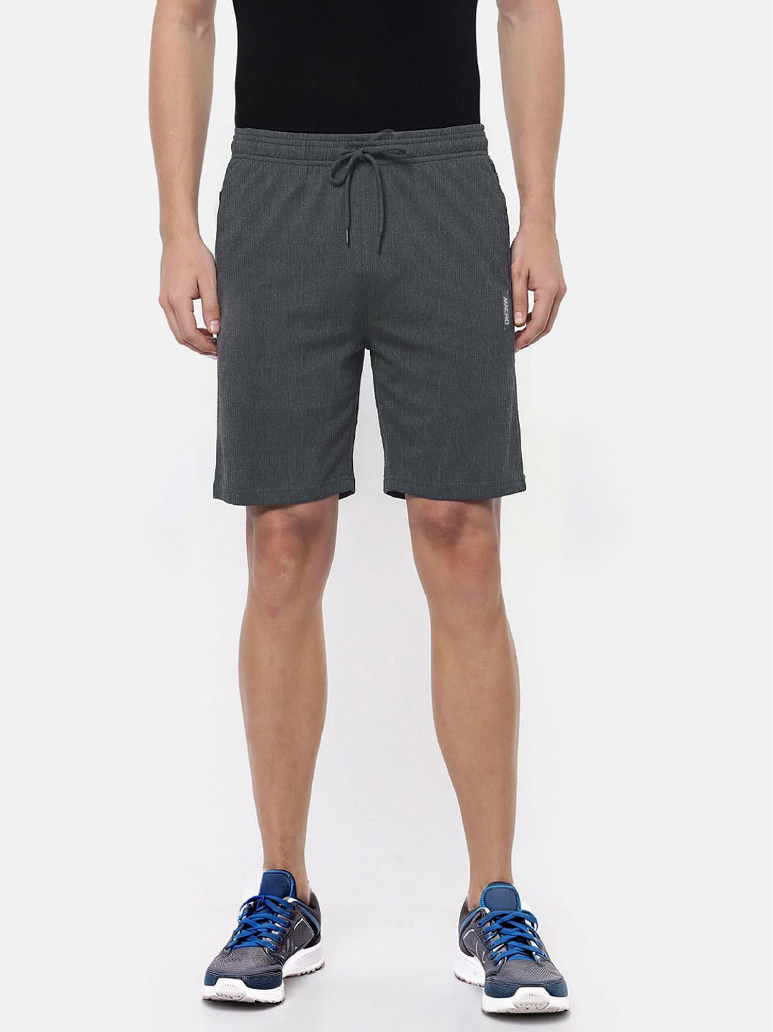 Image of MACRO BY RUPA Solid Men Grey Basic Shorts