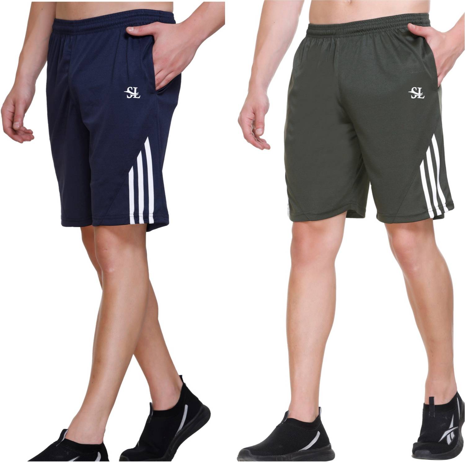 Basis Solid Men Multicolor Regular Shorts
