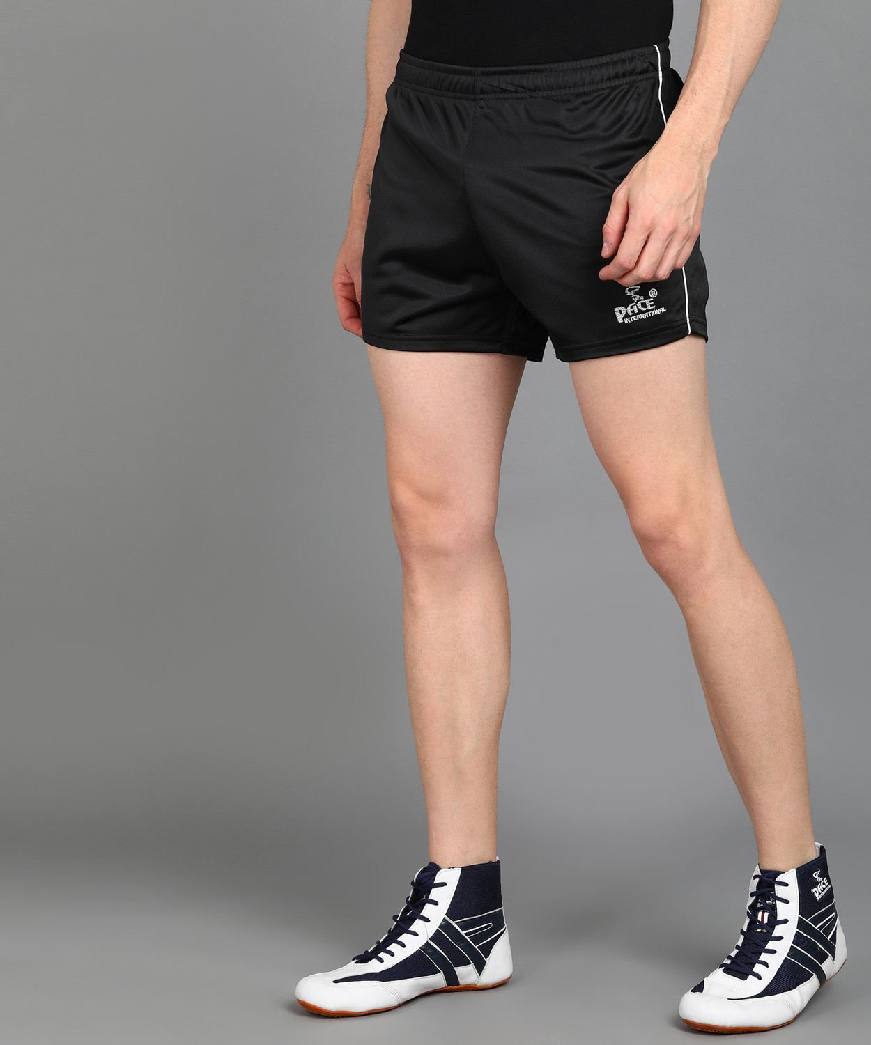 Image of Pace International Striped Men Black Sports Shorts