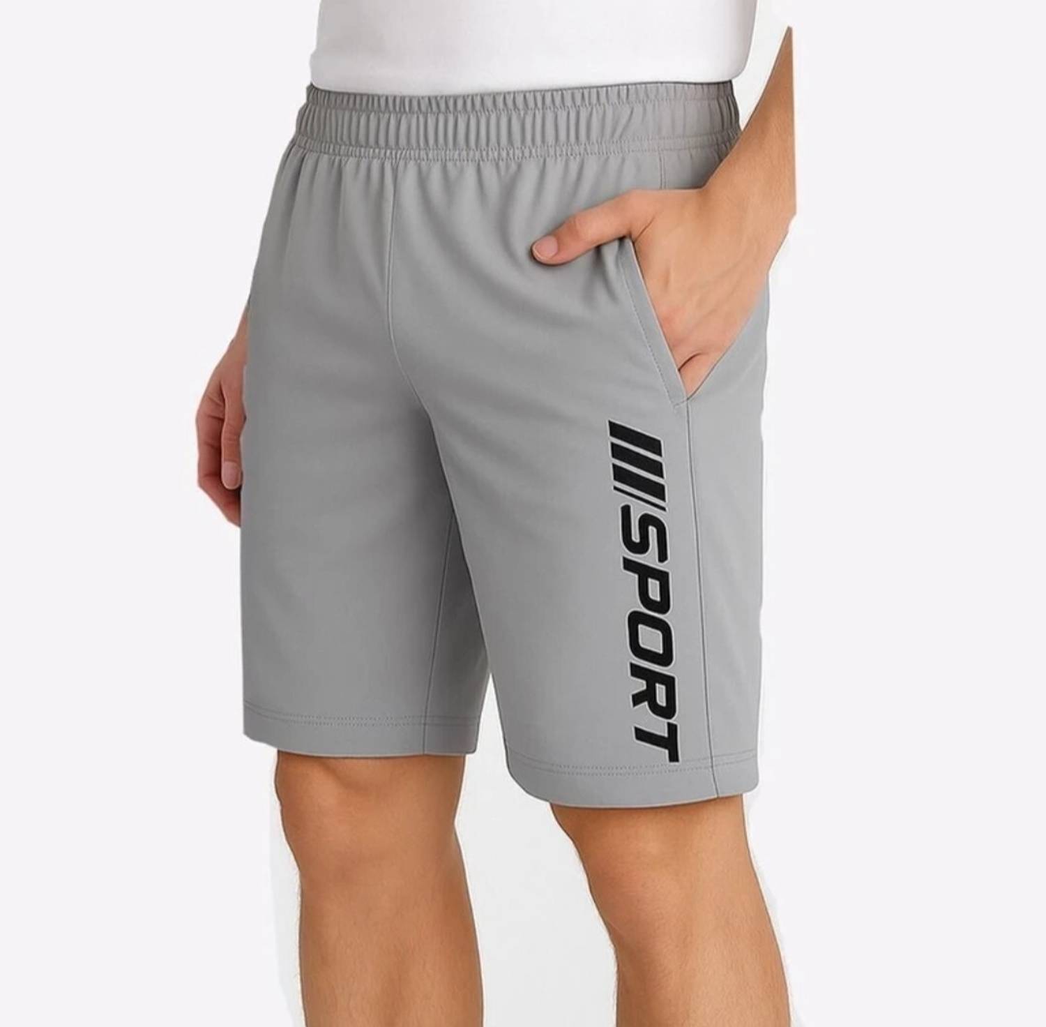 FLYZEN Solid Men Black, Grey Regular Shorts - Buy FLYZEN Solid Men
