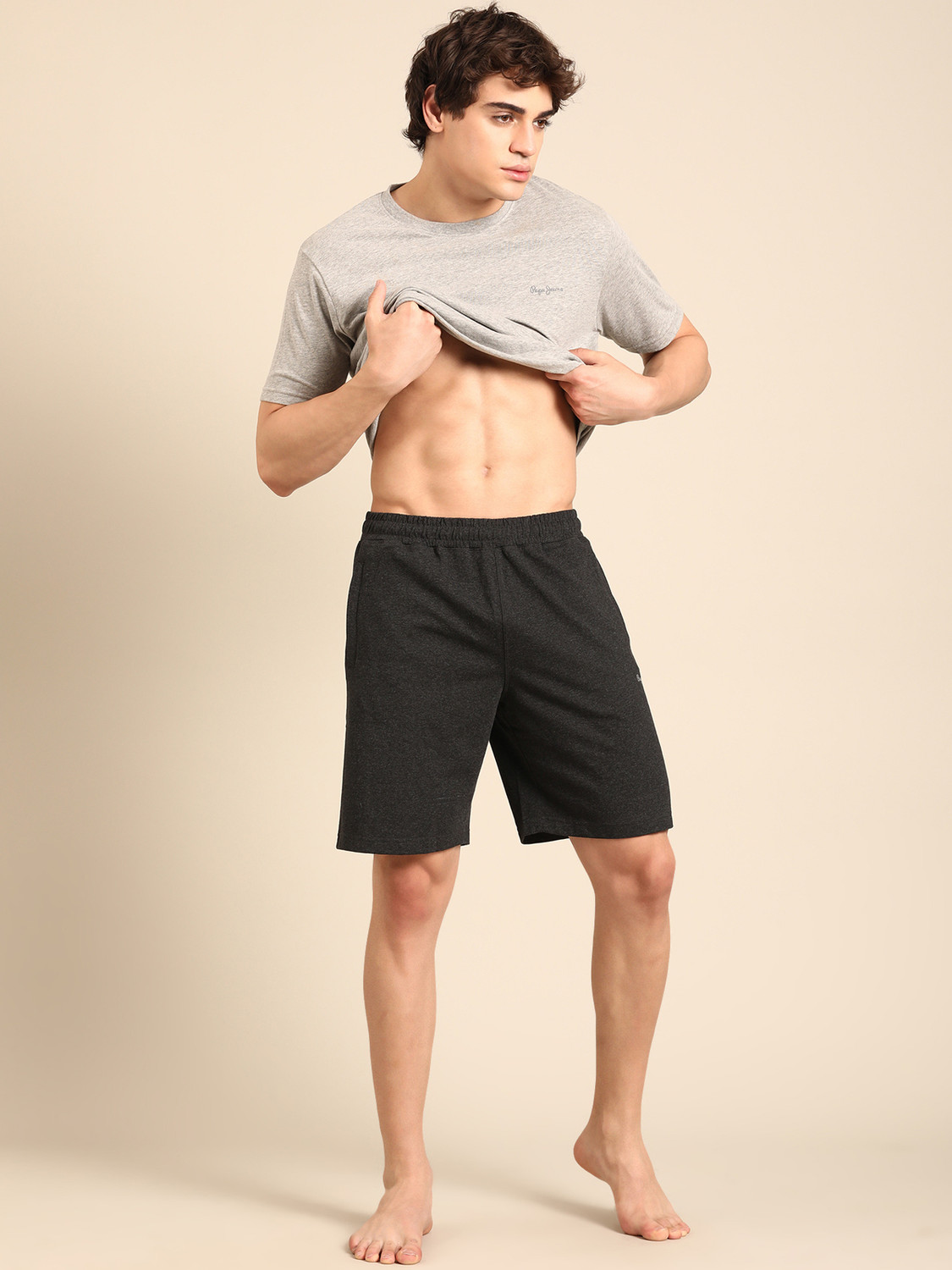 Image of Pepe Jeans Solid Men Blue Sports Shorts