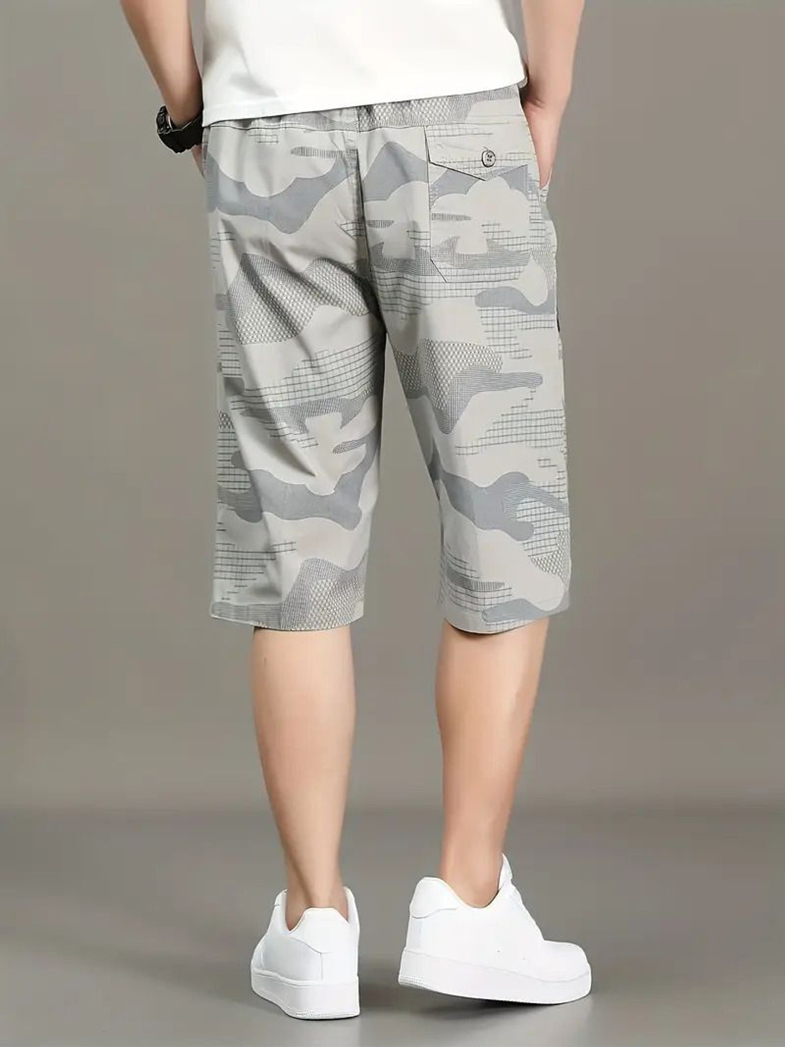 Image of DBAX Military Camouflage Men Multicolor Cargo Shorts