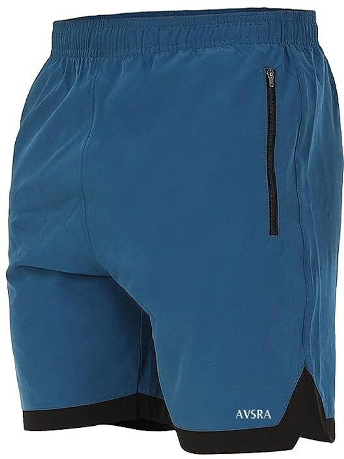 Image of AVSRA Solid Men Black, Blue Regular Shorts, Gym Shorts, Cycling Shorts, Compression Shorts