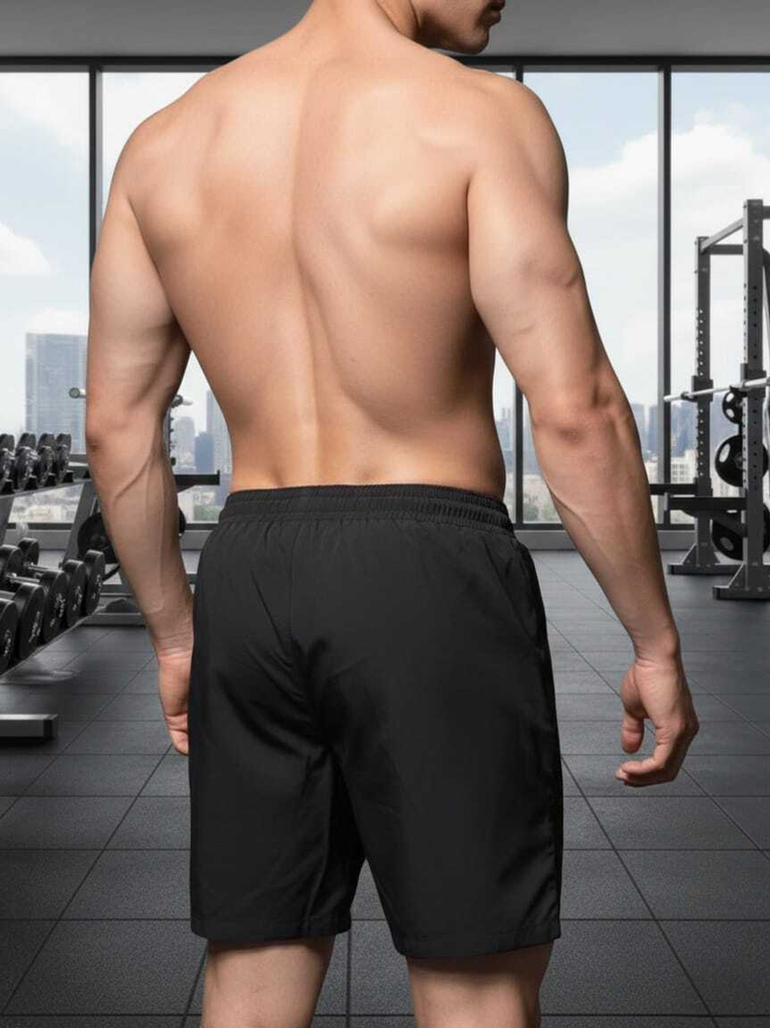 Image of as faision Solid Men Black Sports Shorts, Gym Shorts, Running Shorts, Casual Shorts