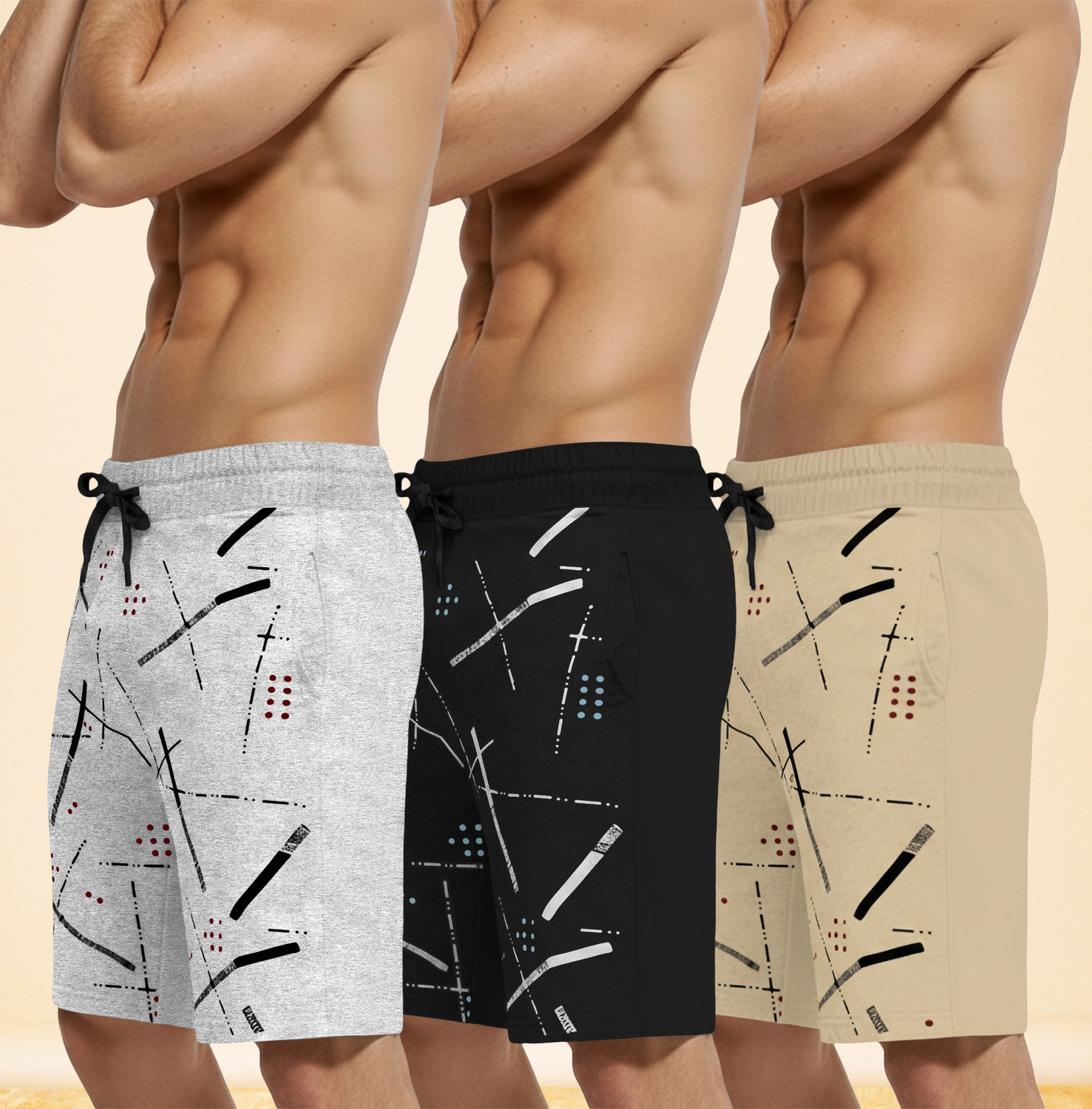 Image of TRIPR Printed Men Multicolor Regular Shorts