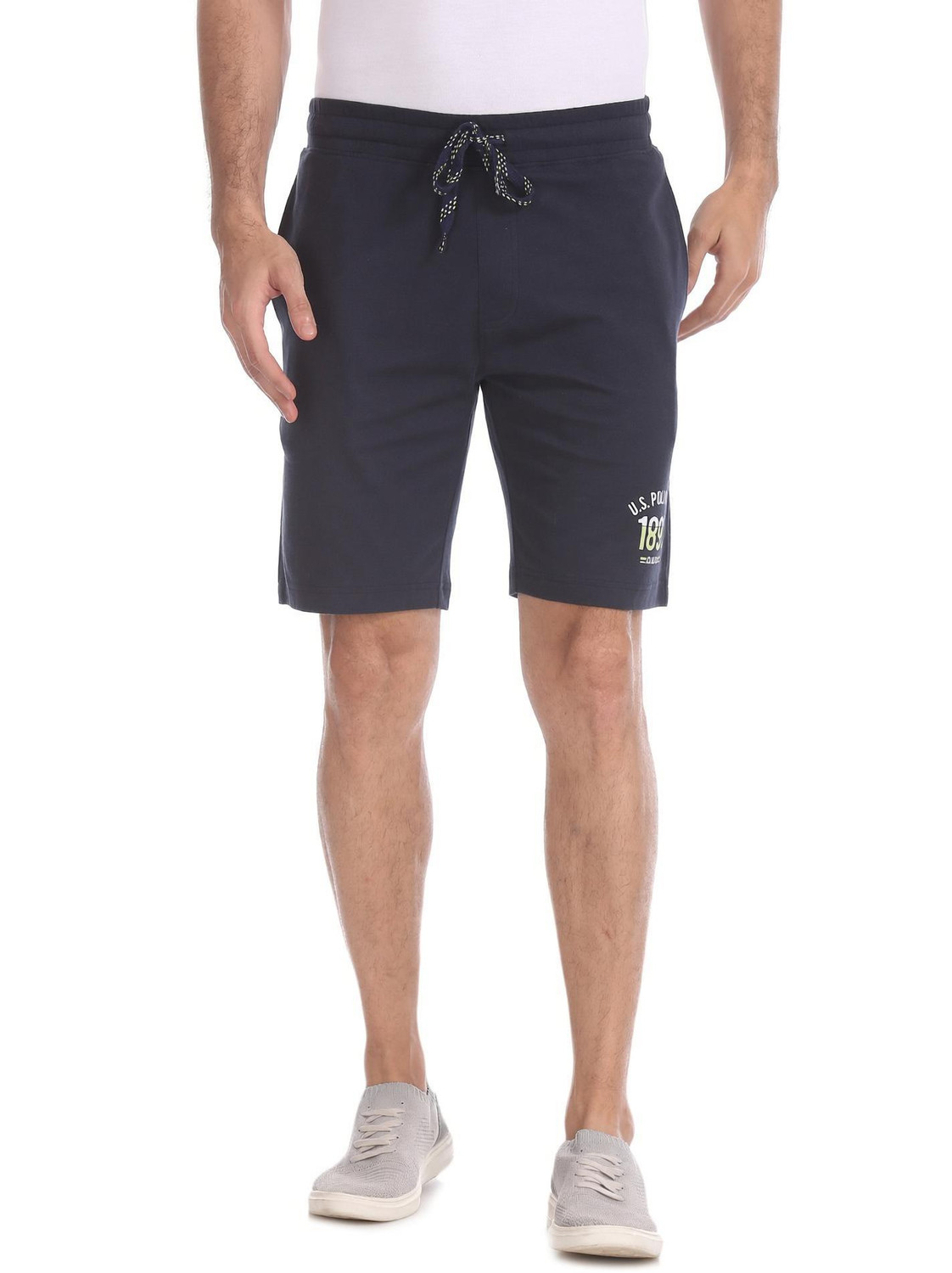Image of U.S. POLO ASSN. Solid Men Dark Blue Basic Shorts