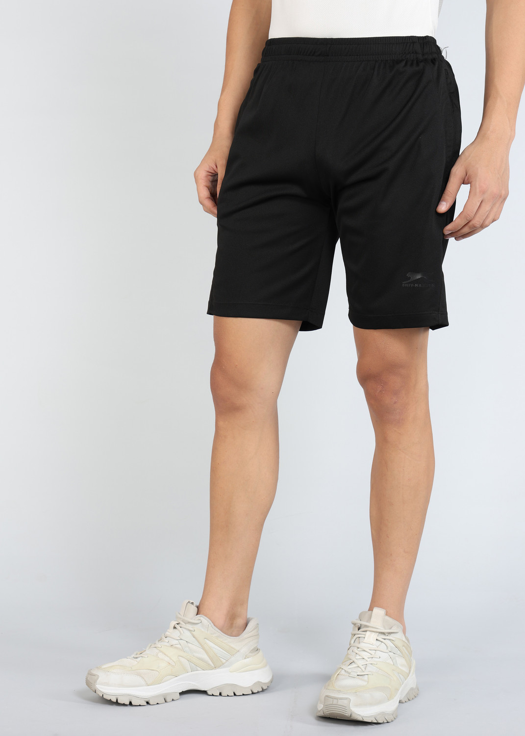 Image of Shiv Naresh Solid Men Black Sports Shorts