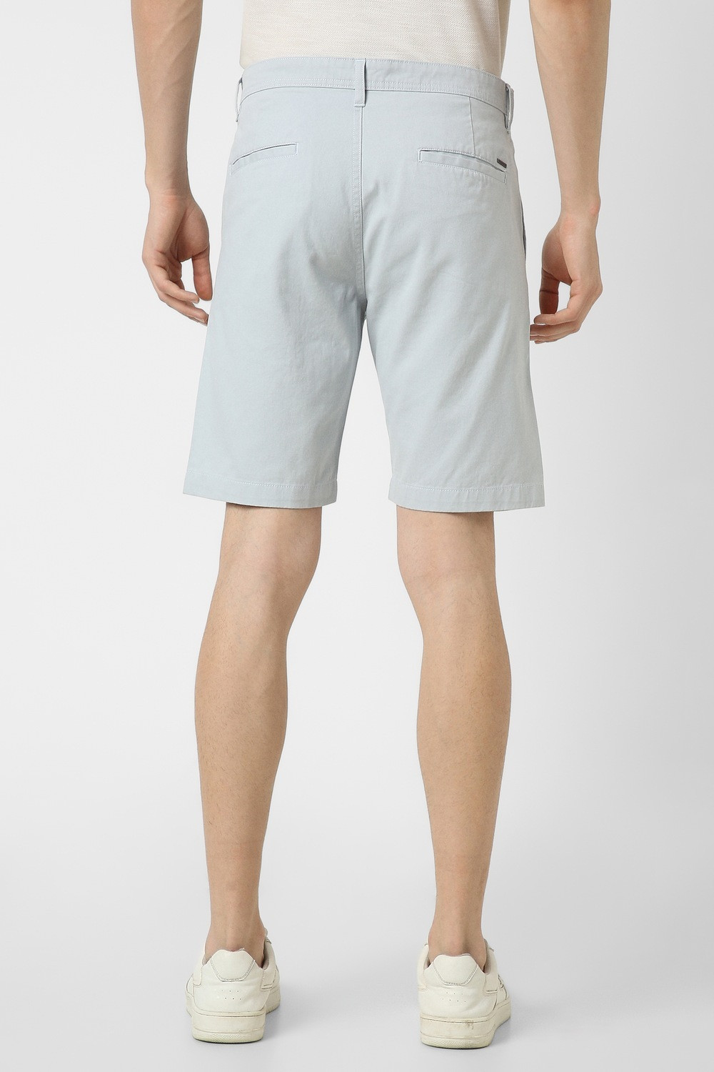 Image of PETER ENGLAND Solid Men Light Blue Regular Shorts