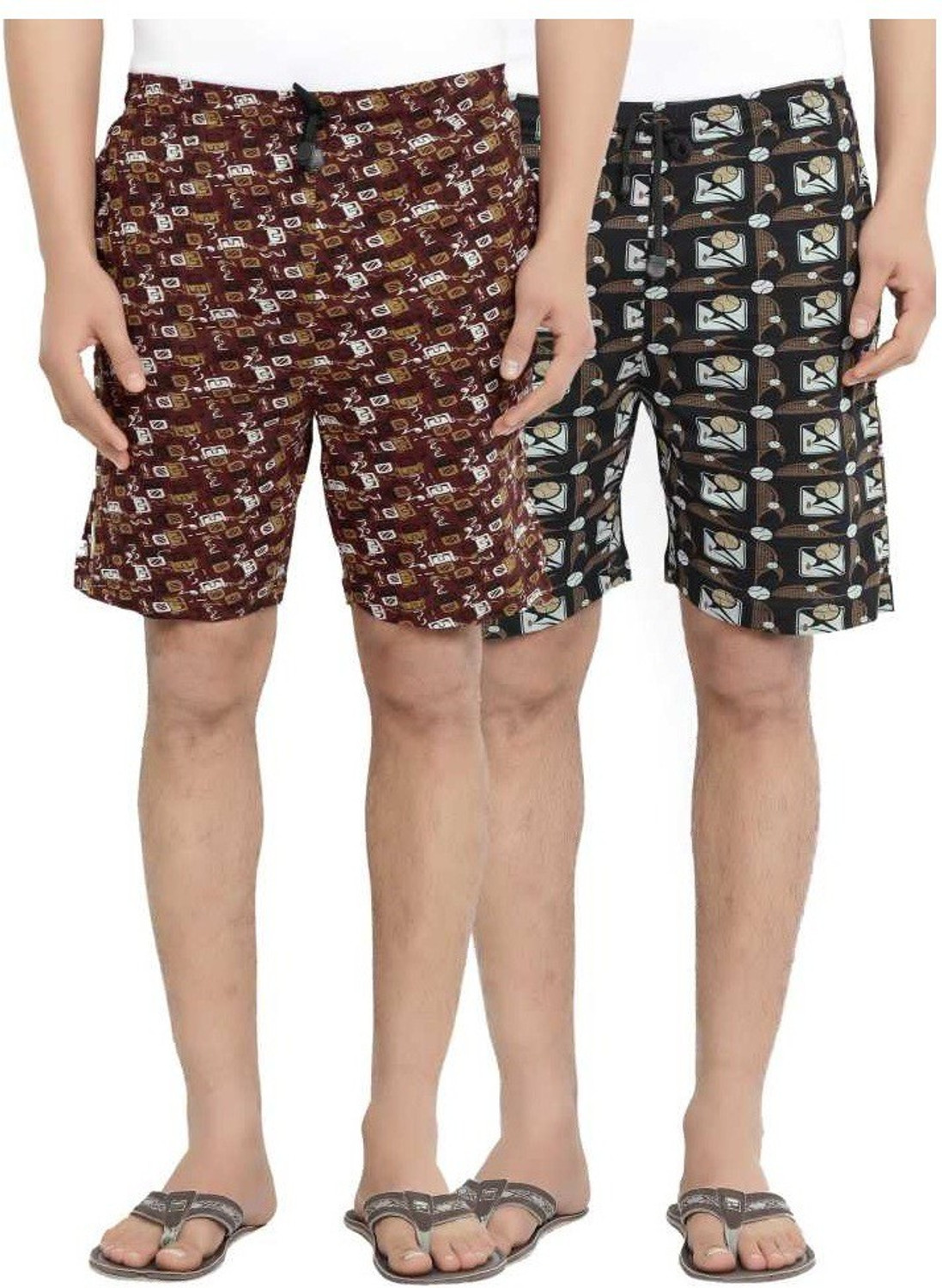Image of Bumchums Printed Men Multicolor Regular Shorts
