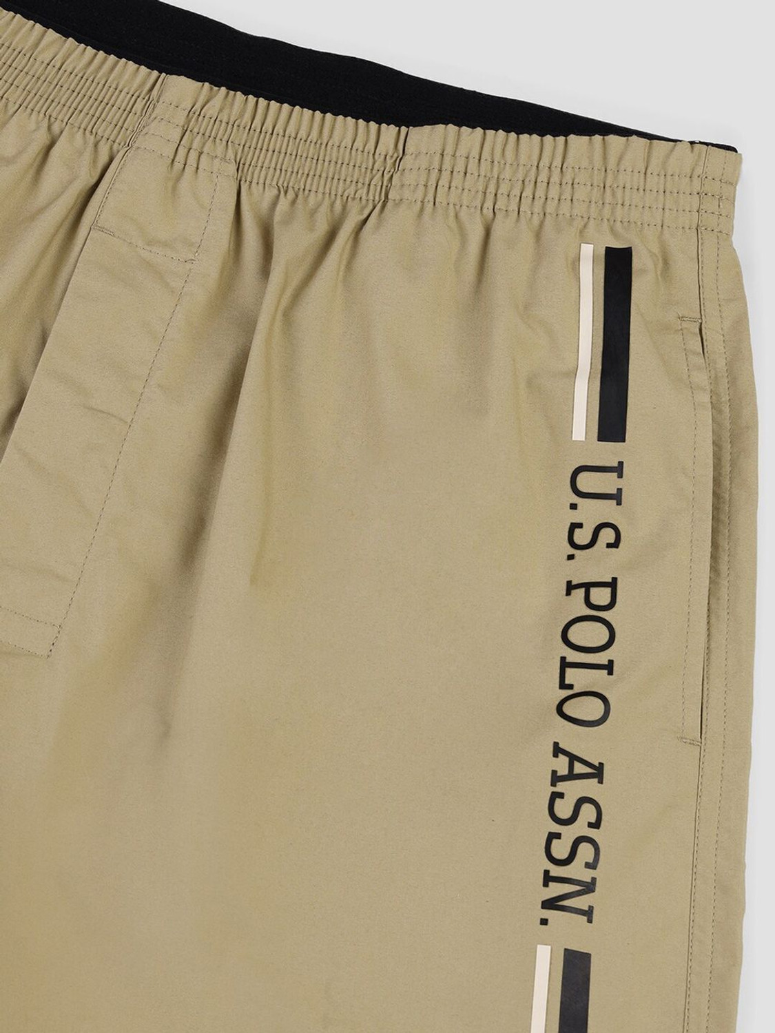 Image of U.S. POLO ASSN. Solid Men Beige Night Shorts