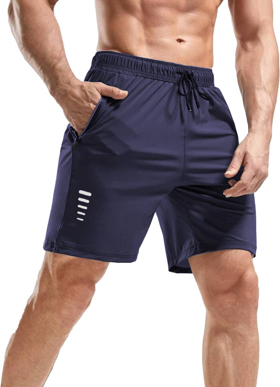 3colors Solid Men Blue Sports Shorts