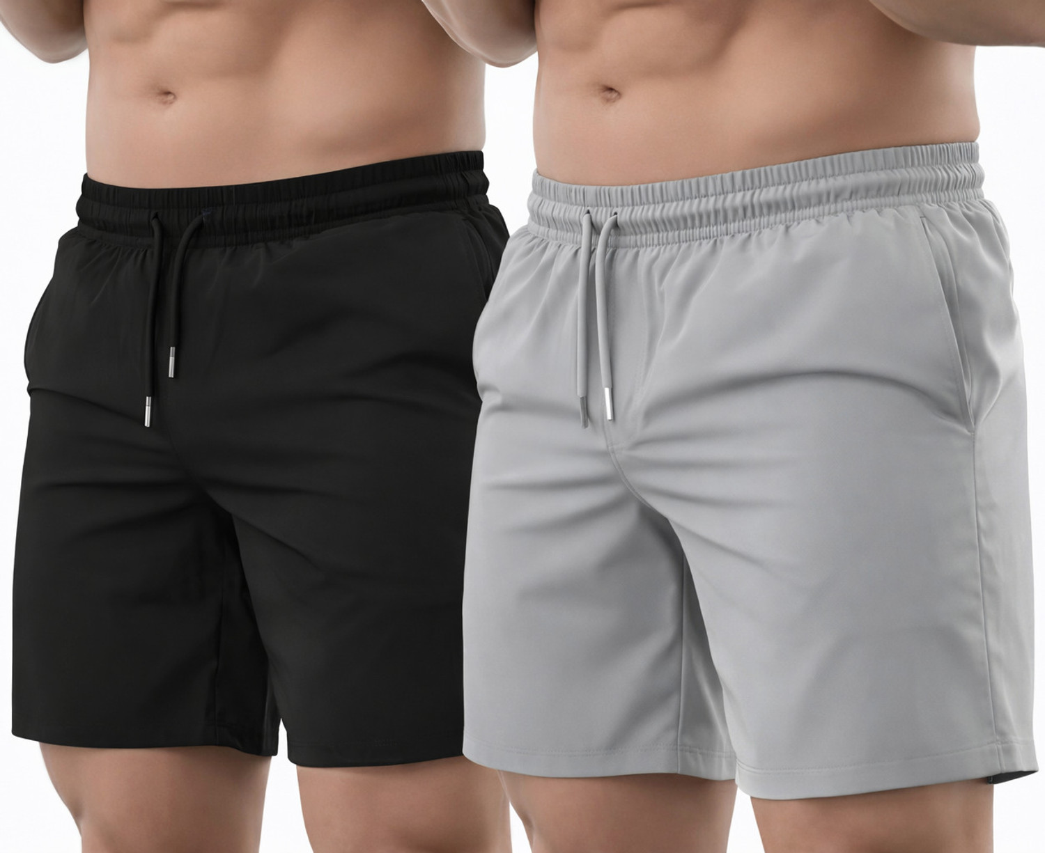 Image of Absolute Defense Solid Men Dark Blue, Dark Grey Gym Shorts, Sports Shorts