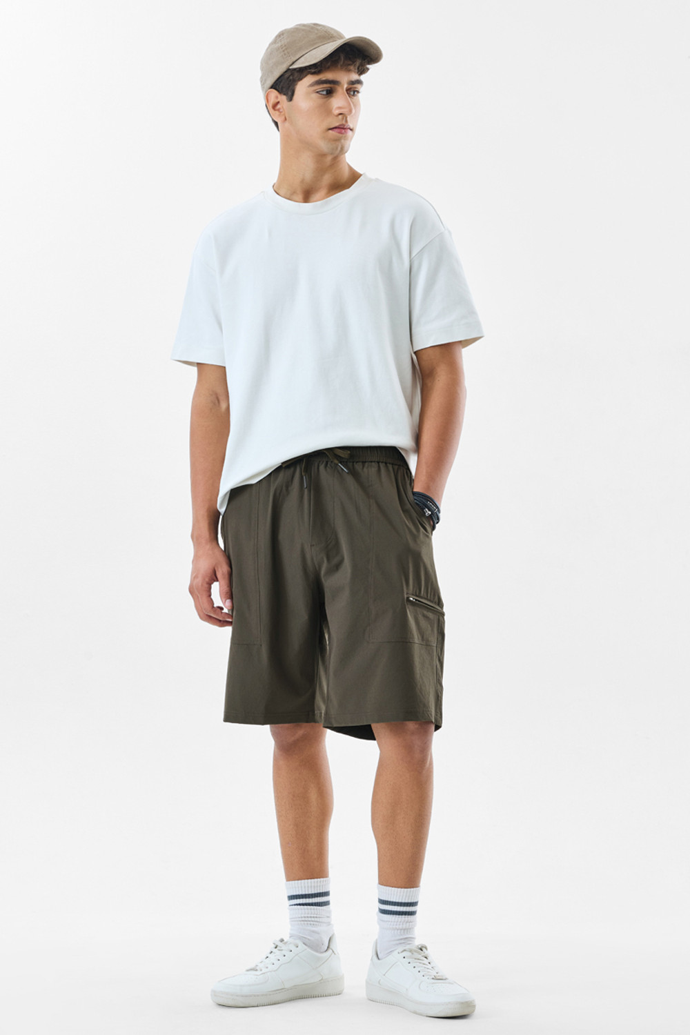 Image of Snitch Solid Men Green Casual Shorts