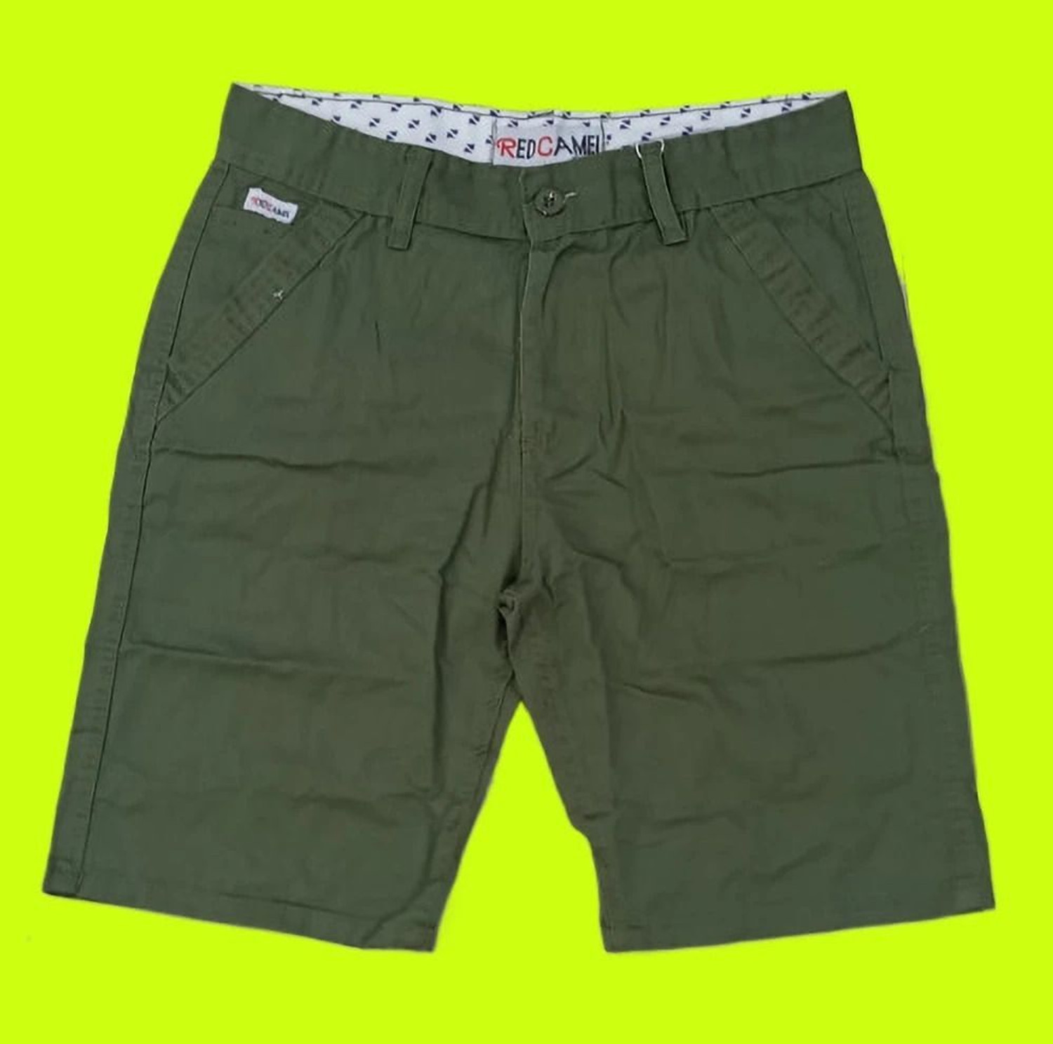Image of PRYAN FASHION Solid Men Green Cargo Shorts