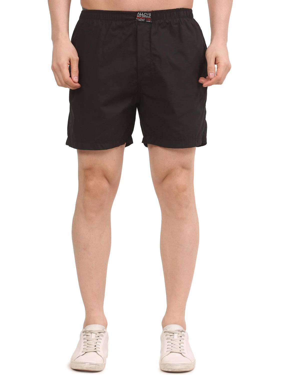 AVVOYS Solid Men Black Boxer Shorts