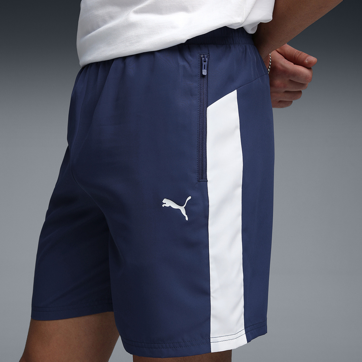 Image of PUMA Solid Men Blue Casual Shorts