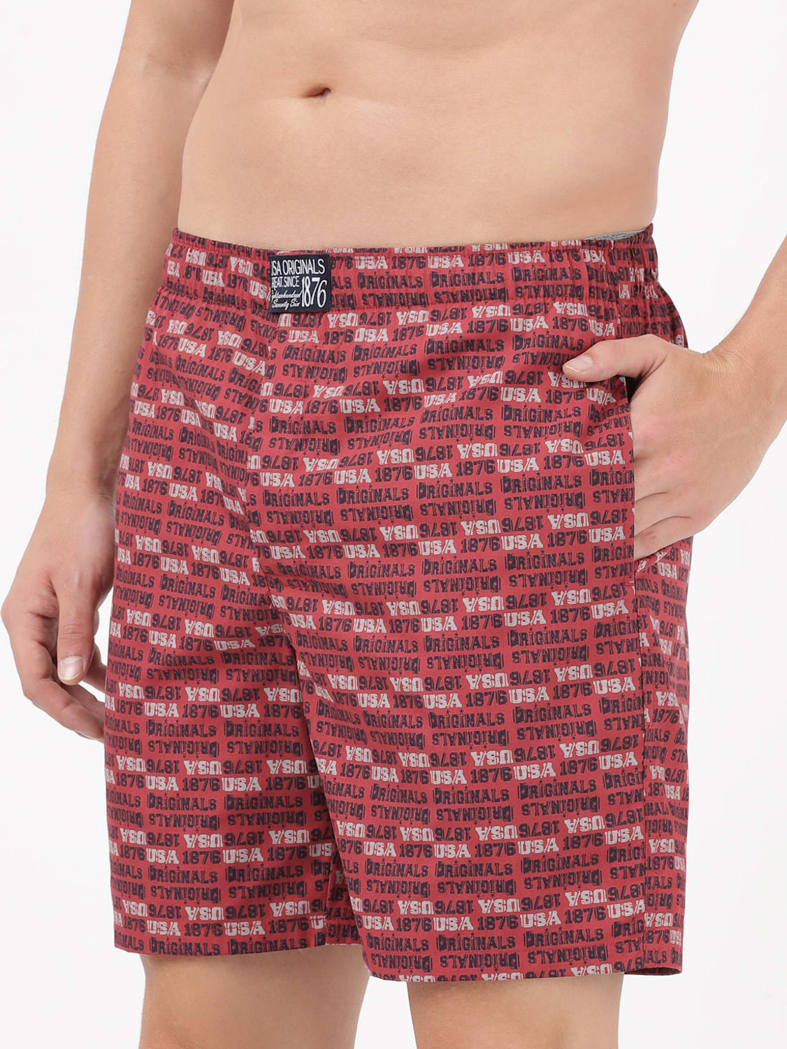 Image of JOCKEY Printed Men Multicolor Night Shorts