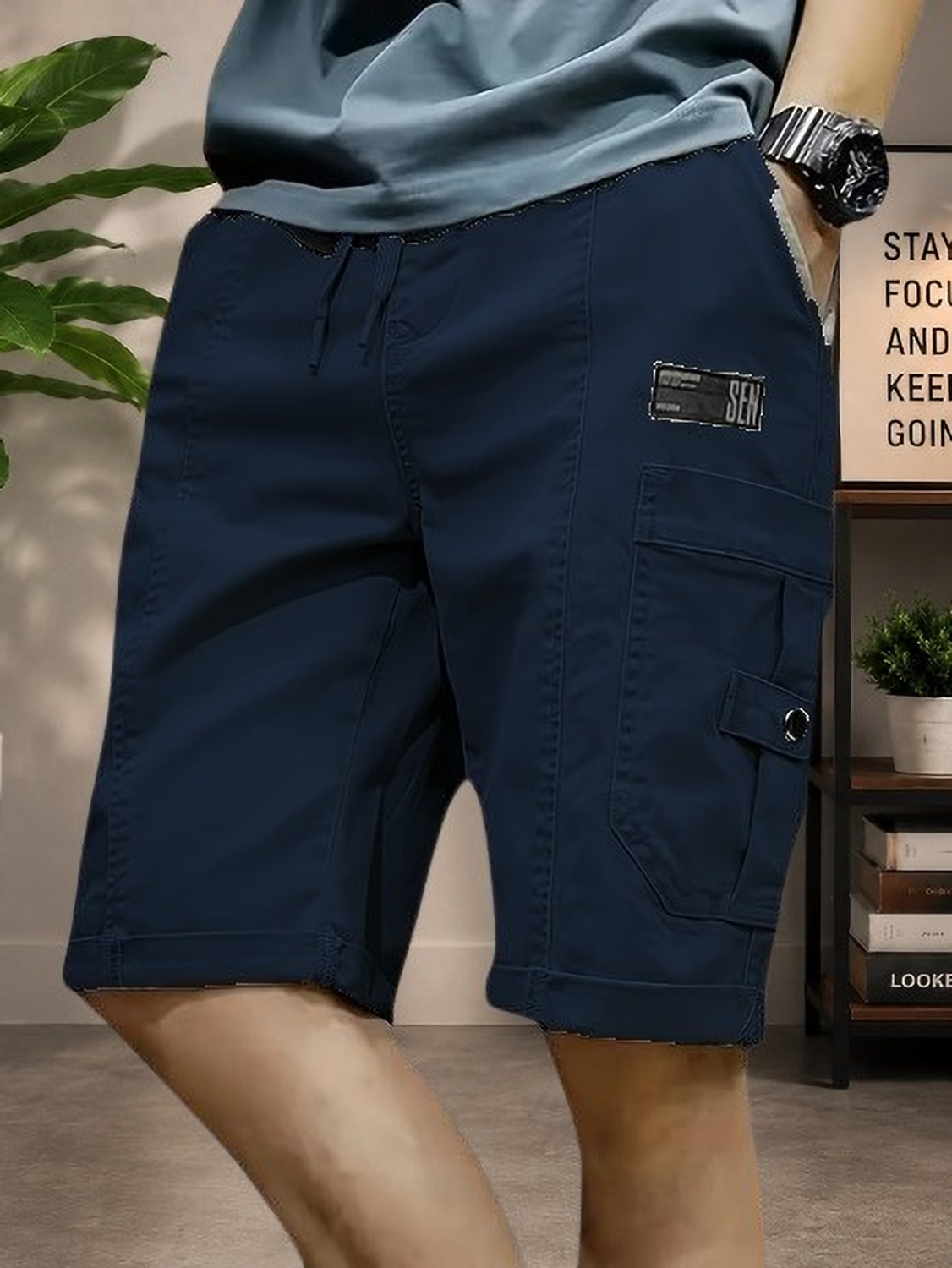 Image of TYRELL Solid Men Multicolor Cargo Shorts