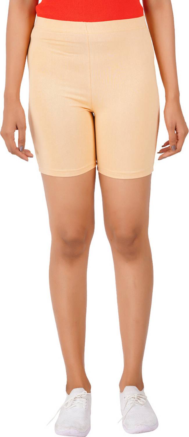 Blacktail Striped Women Gold Cycling Shorts