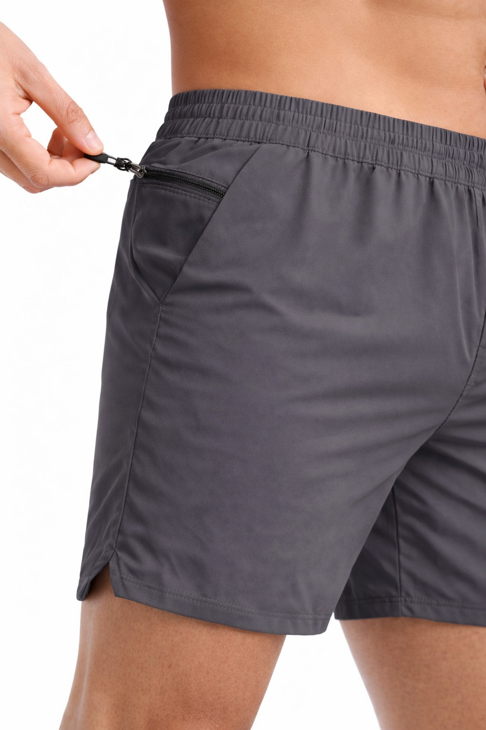 Image of Bellwit Solid Men Grey Sports Shorts