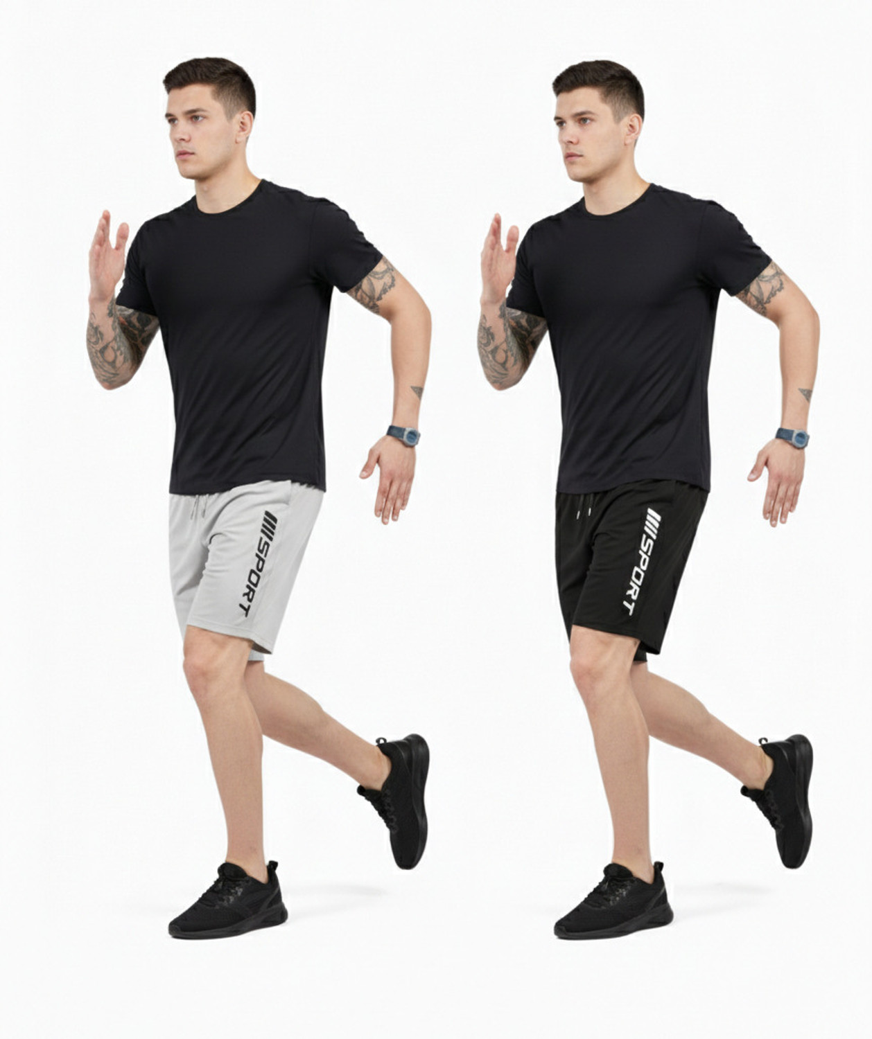 Image of FLYZEN Solid Men Black Regular Shorts