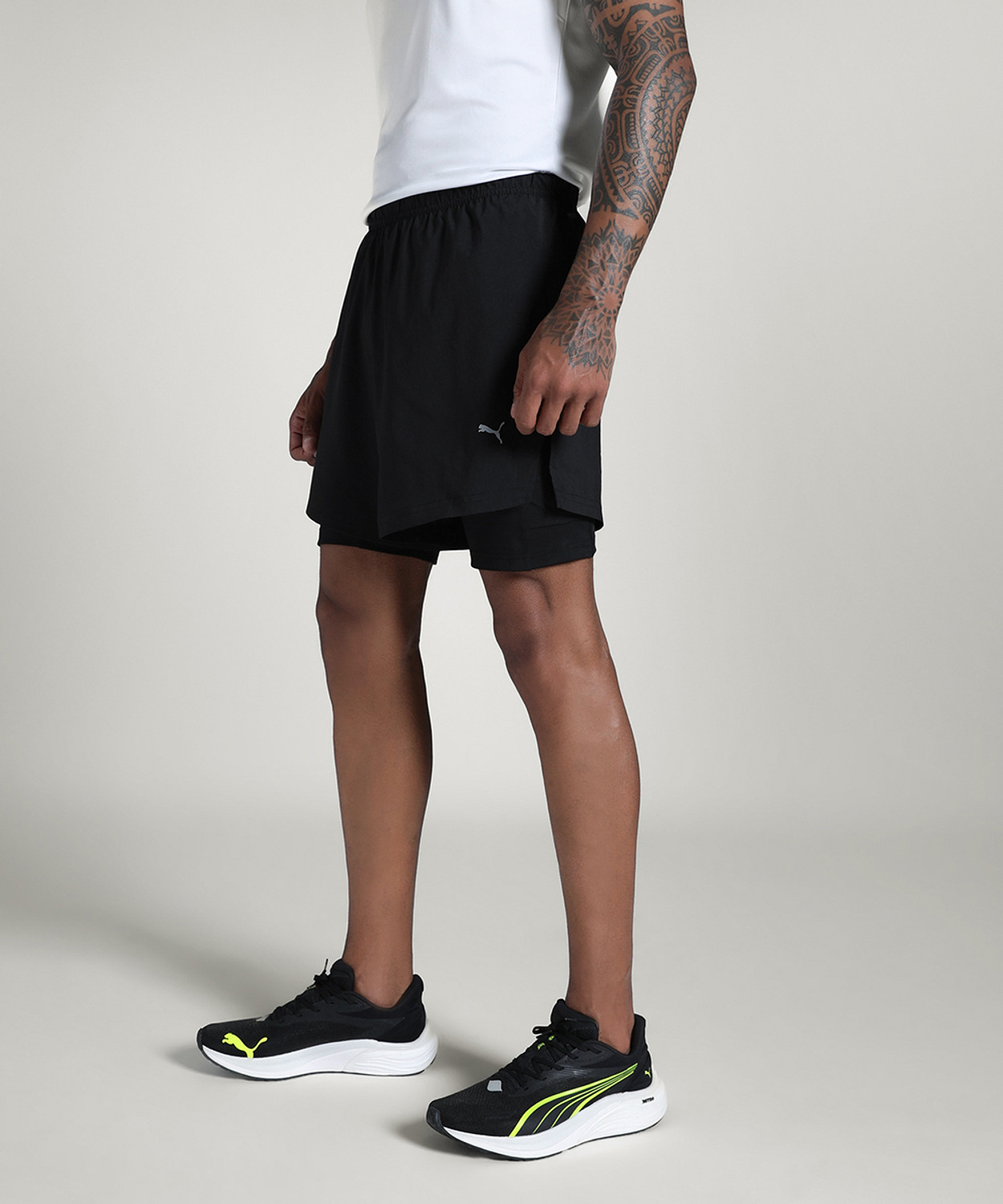 Image of PUMA Solid Men Black Sports Shorts