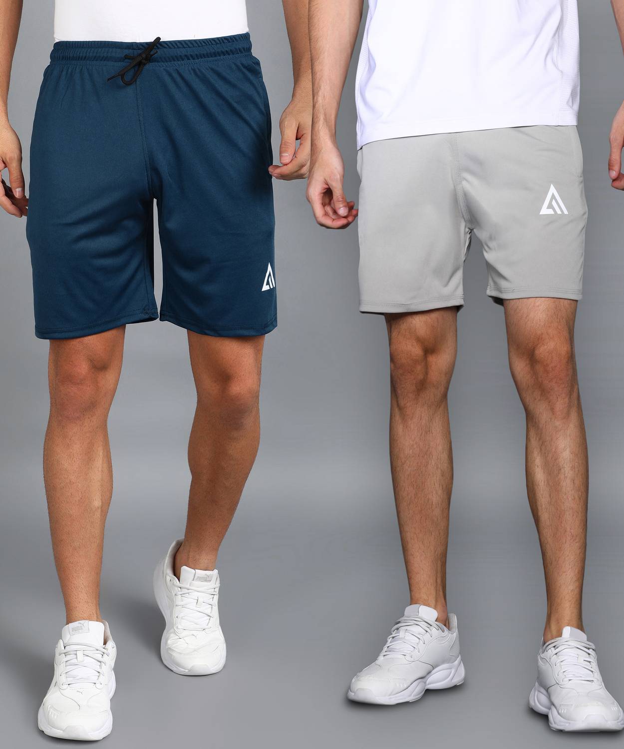 AdrenexSolidMenBlackBasicShorts